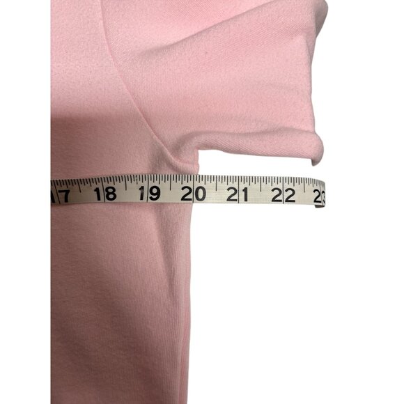 Womens Chrldr Cheerleader Pink Collared Long Sleeve Lightweight Pullover Sweater - Picture 7 of 10